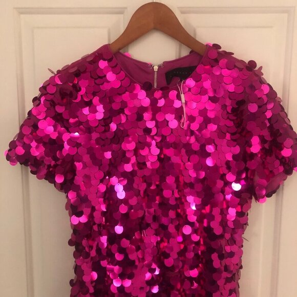 Endless Rose Circle Sequins Dress in Fuchsia Pink Size Small - Picture 9 of 14